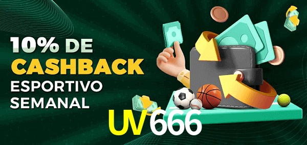 10% de bônus de cashback na UV666